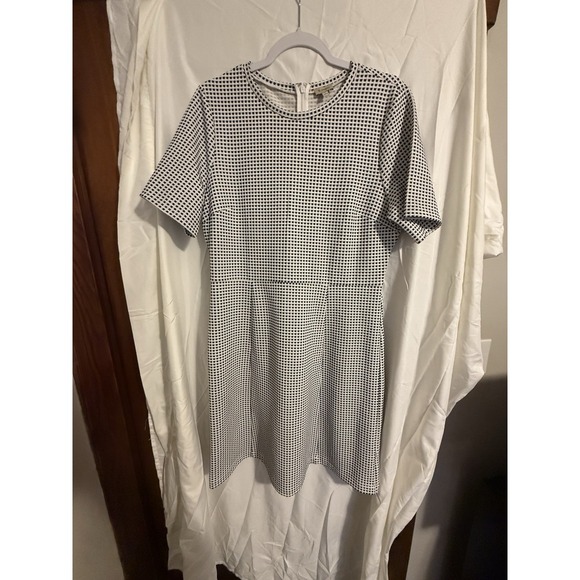 Daniel Cremieux Dresses & Skirts - cremieux womens Black/white Grid Fit And Flare Dress Sz L